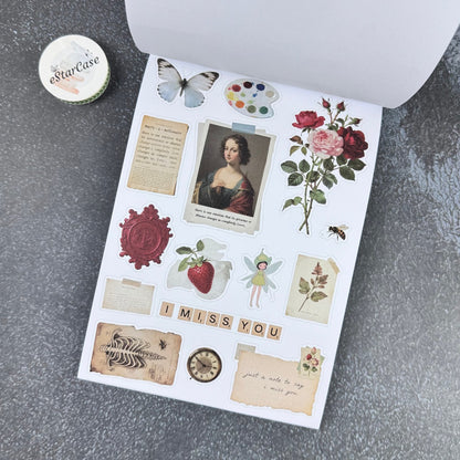 Retro Red Sticker Book