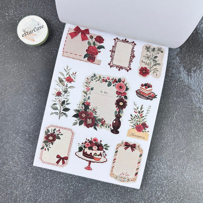 Retro Red Sticker Book