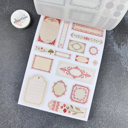 Retro Red Sticker Book