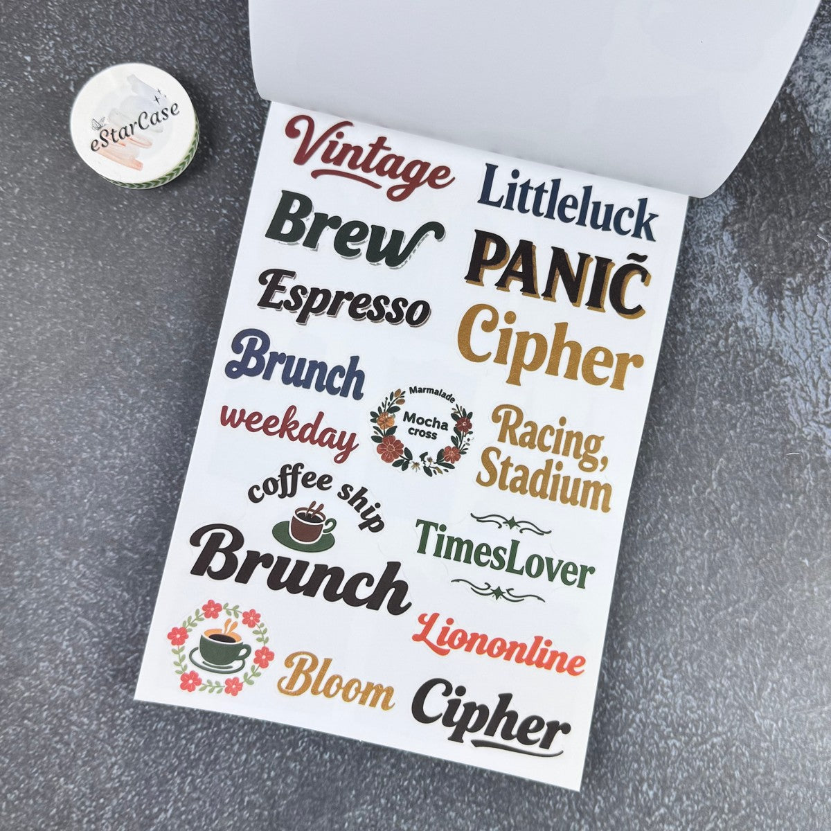 Retro Red Sticker Book