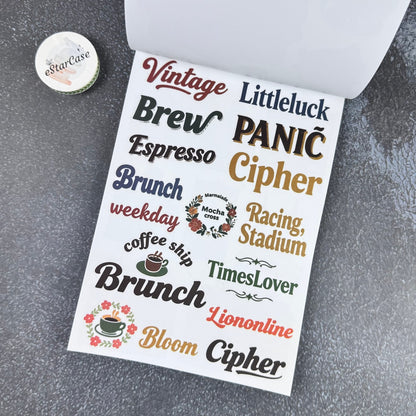 Retro Red Sticker Book