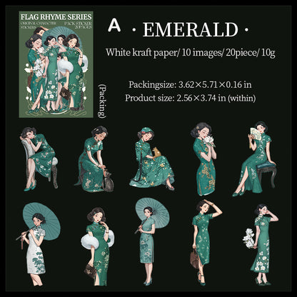 Rhyme Of Flag Lady Sticker 20pcs