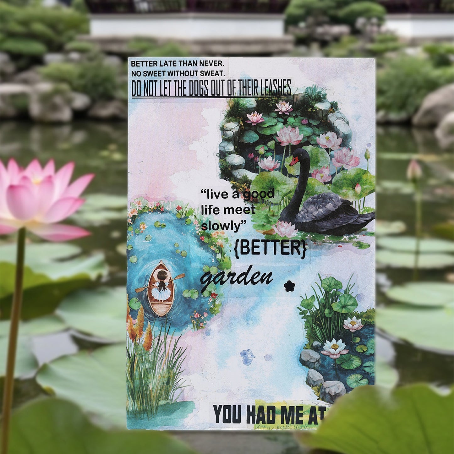 Ripples Painted Words Sticker 20pcs