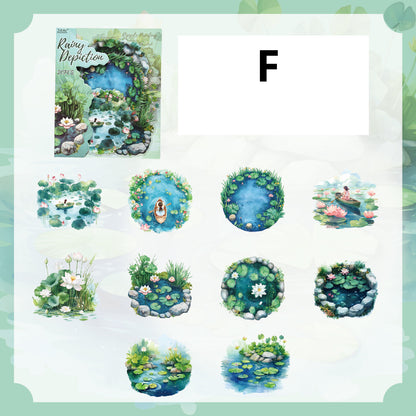 Ripples Painted Words Sticker 20pcs