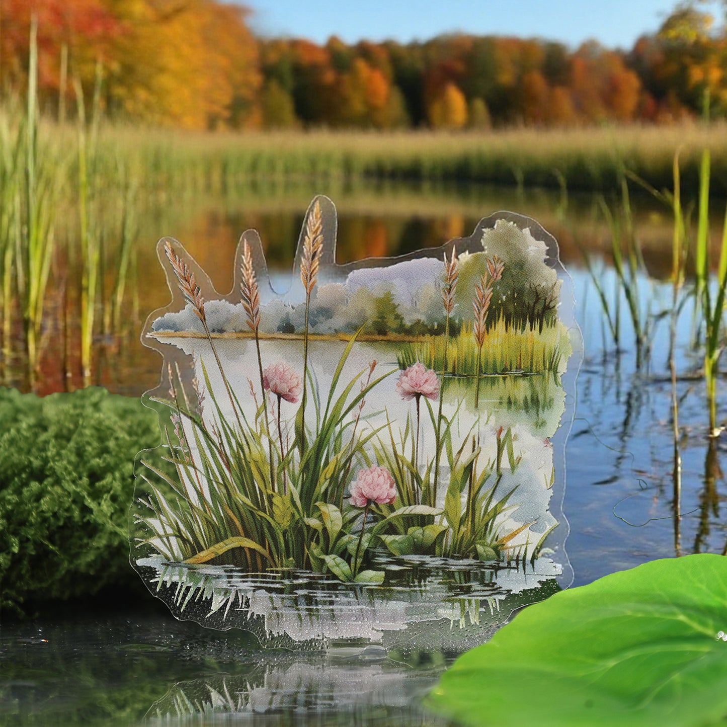 Ripples Painted Words Sticker 20pcs