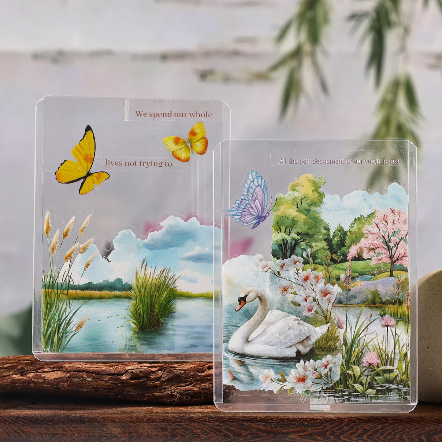 Ripples Painted Words Sticker 20pcs