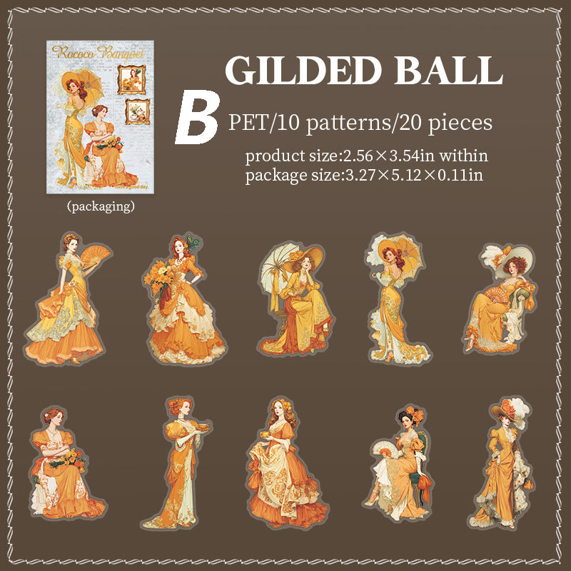 Rococo Banquet Sticker 20pcs