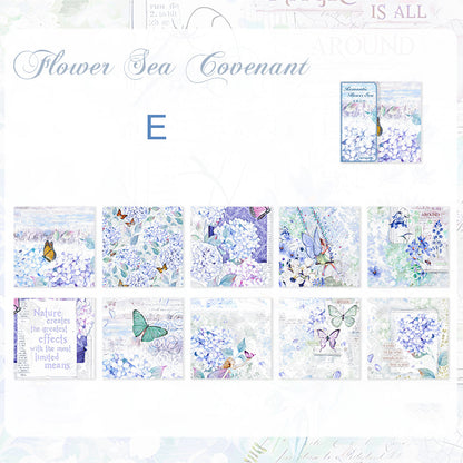 Romantic Flower Sea Theme Paper 50pcs