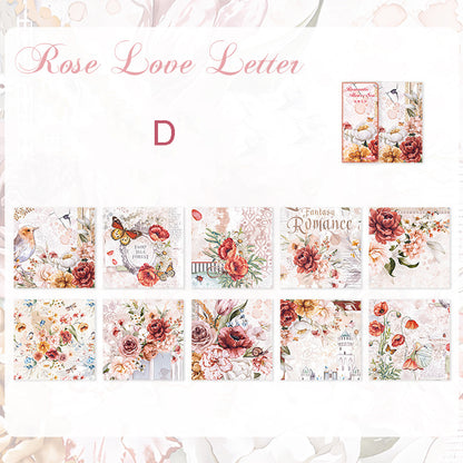 Romantic Flower Sea Theme Paper 50pcs