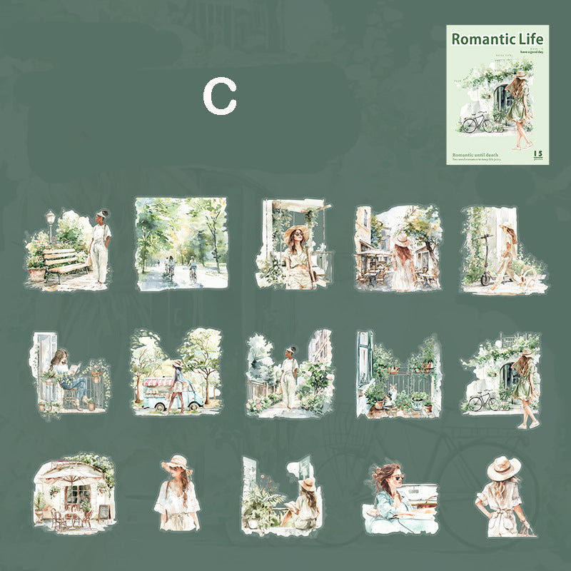 Romantic Life Stickers 15pcs