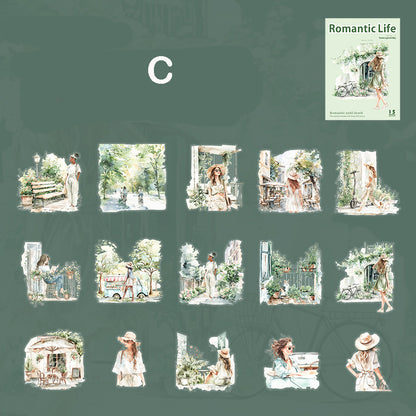 Romantic Life Stickers 15pcs