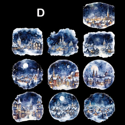 Romantic Winter Stickers 20pcs