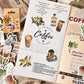 Rooftop Coffee Theme Stickers 46pcs