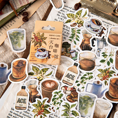 Rooftop Coffee Theme Stickers 46pcs