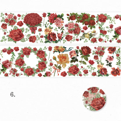 Cinta de jardín de rosas