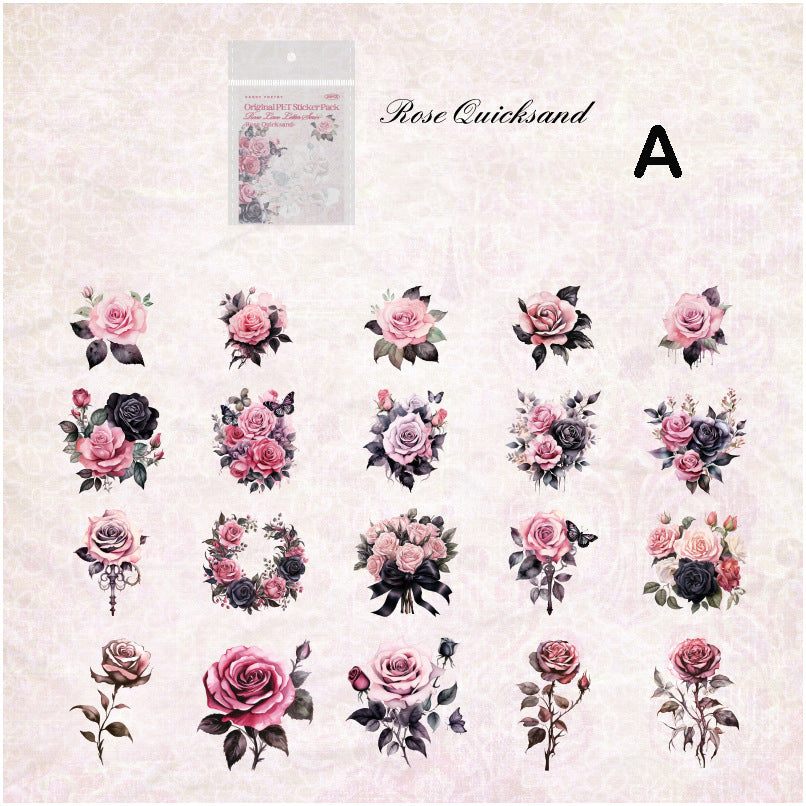 Rose Love Letter Stickers 40pcs