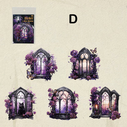 Rose Window Stickers 10pcs