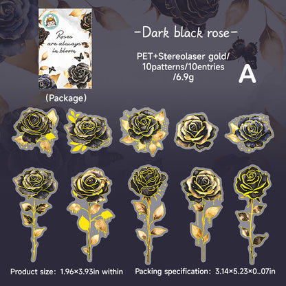 Roses Stickers 10pcs