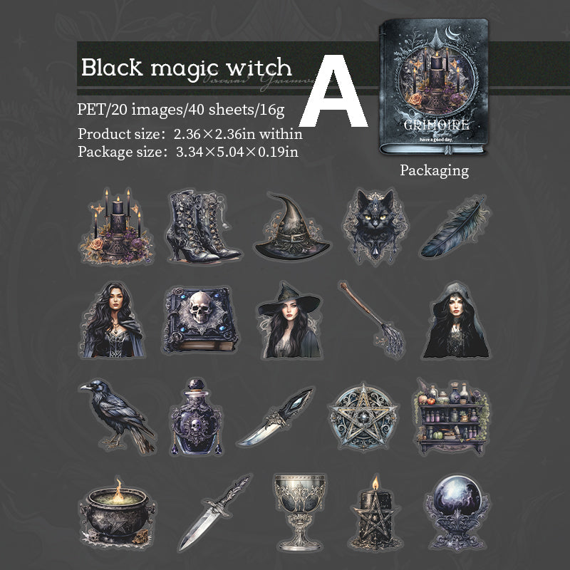 Sacred Grimoire Sticker 40pcs