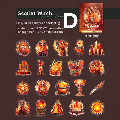 Sacred Grimoire Sticker 40pcs