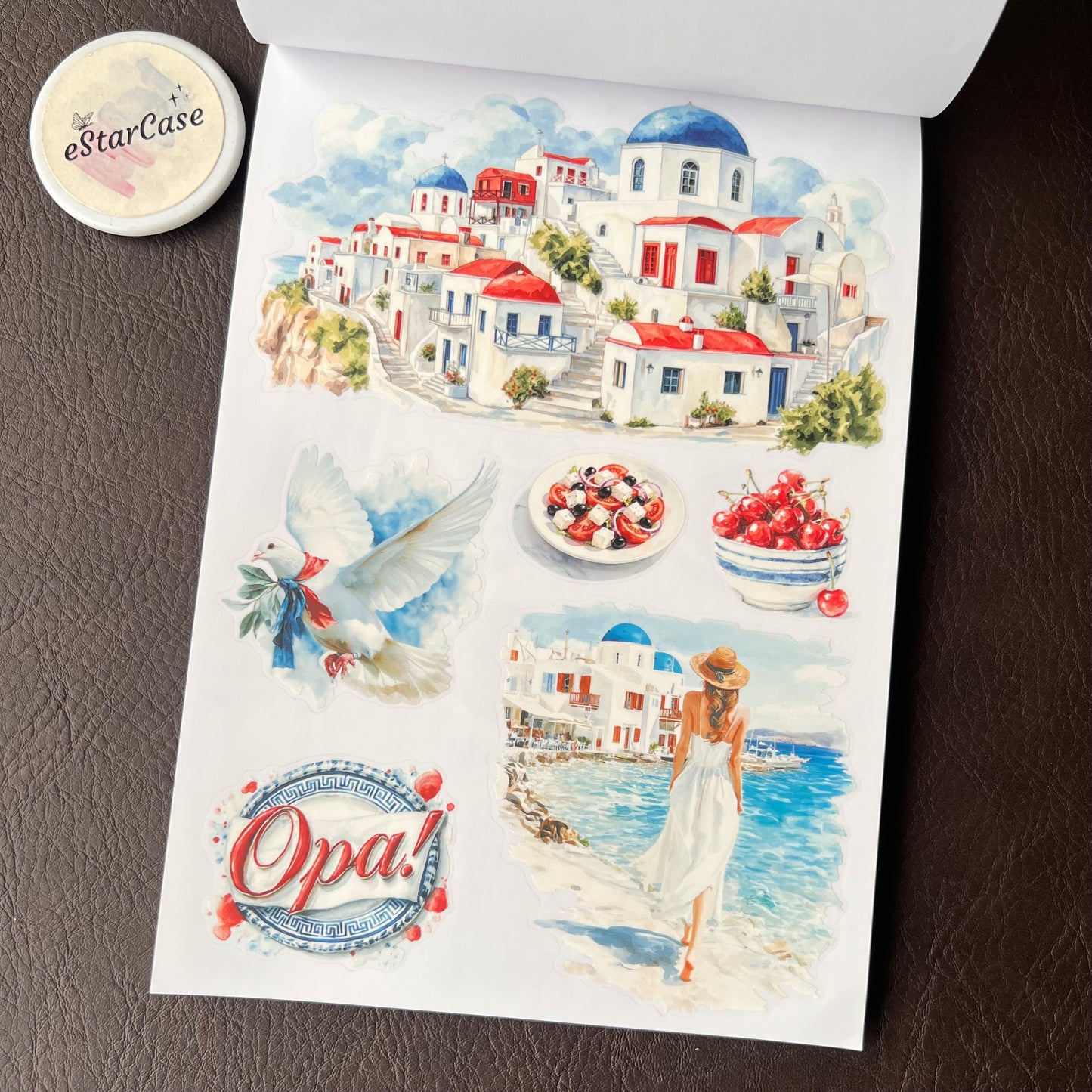 Santorini Blue Sticker Book