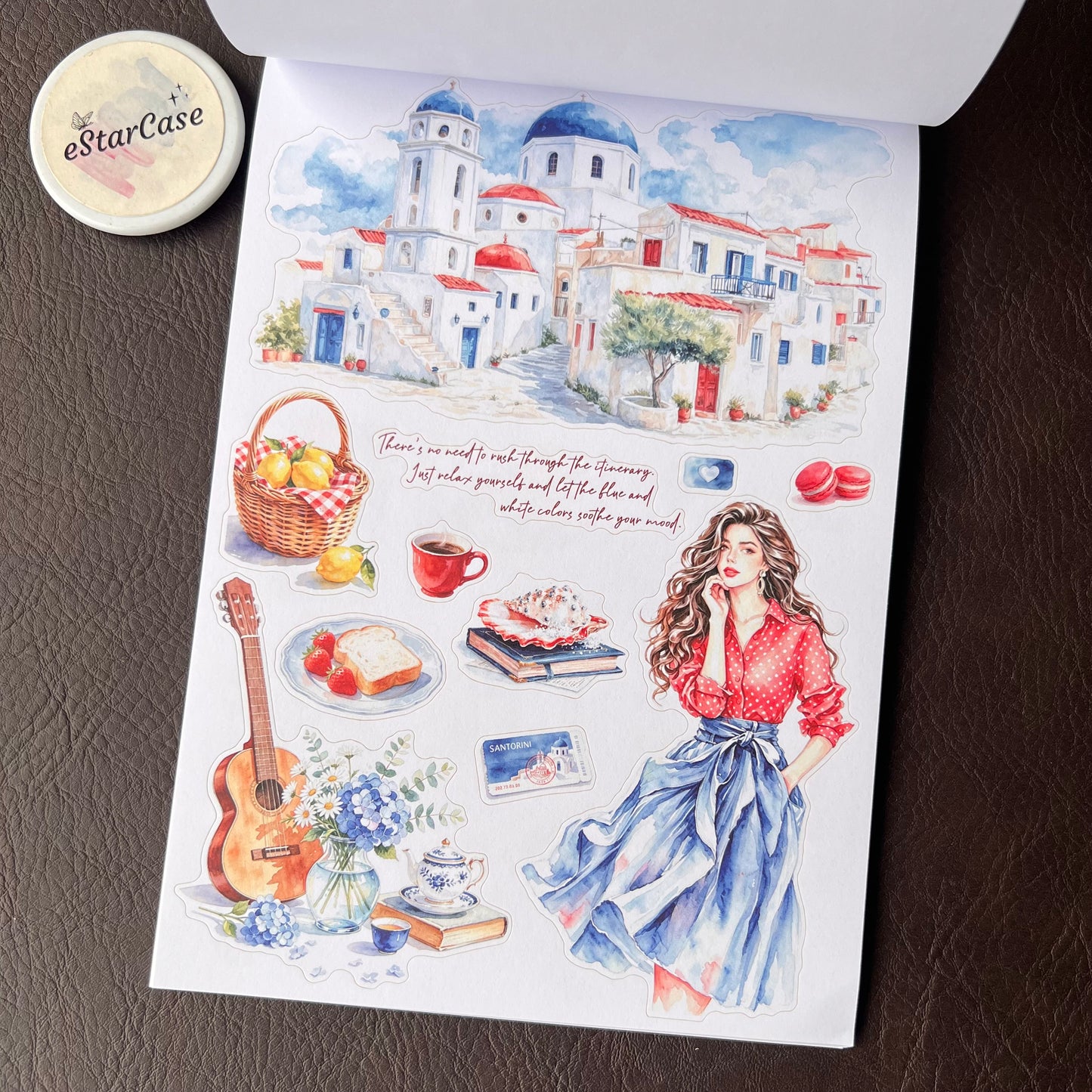 Santorini Blue Sticker Book