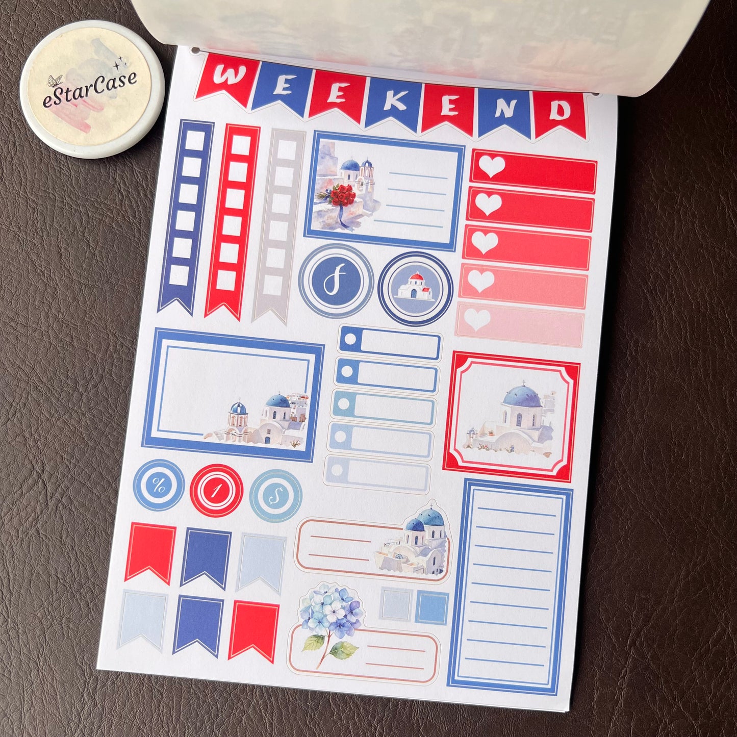 Santorini Blue Sticker Book
