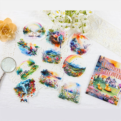 Sea of Flowers Stickers 10pcs