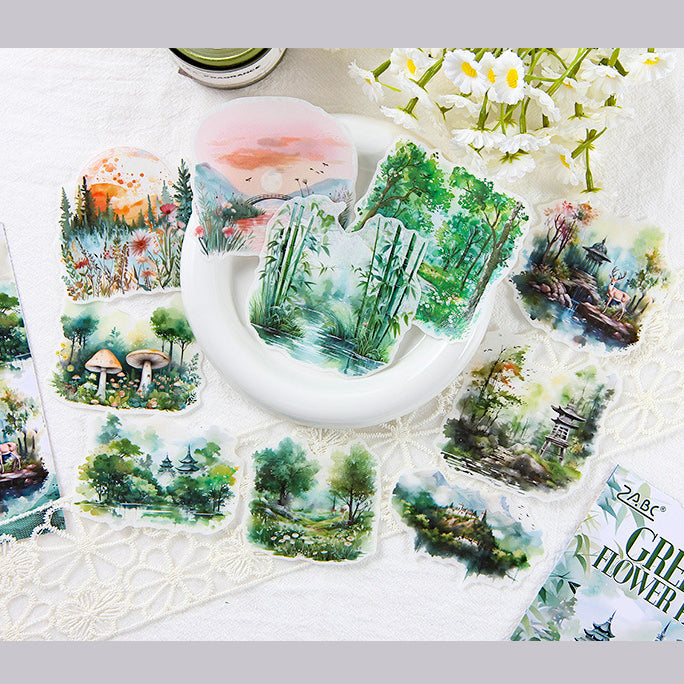 Sea of Flowers Stickers 10pcs