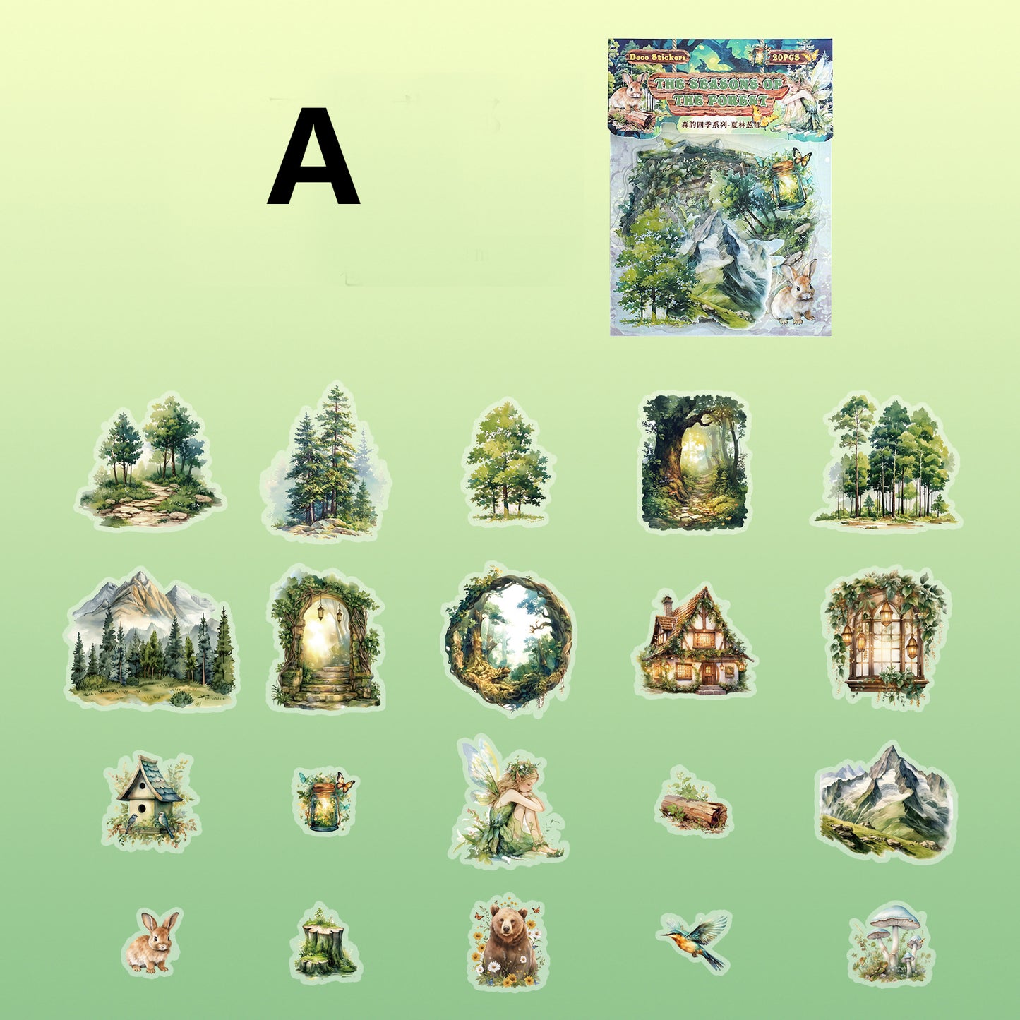 Seasons Forest Sticker 20pcs