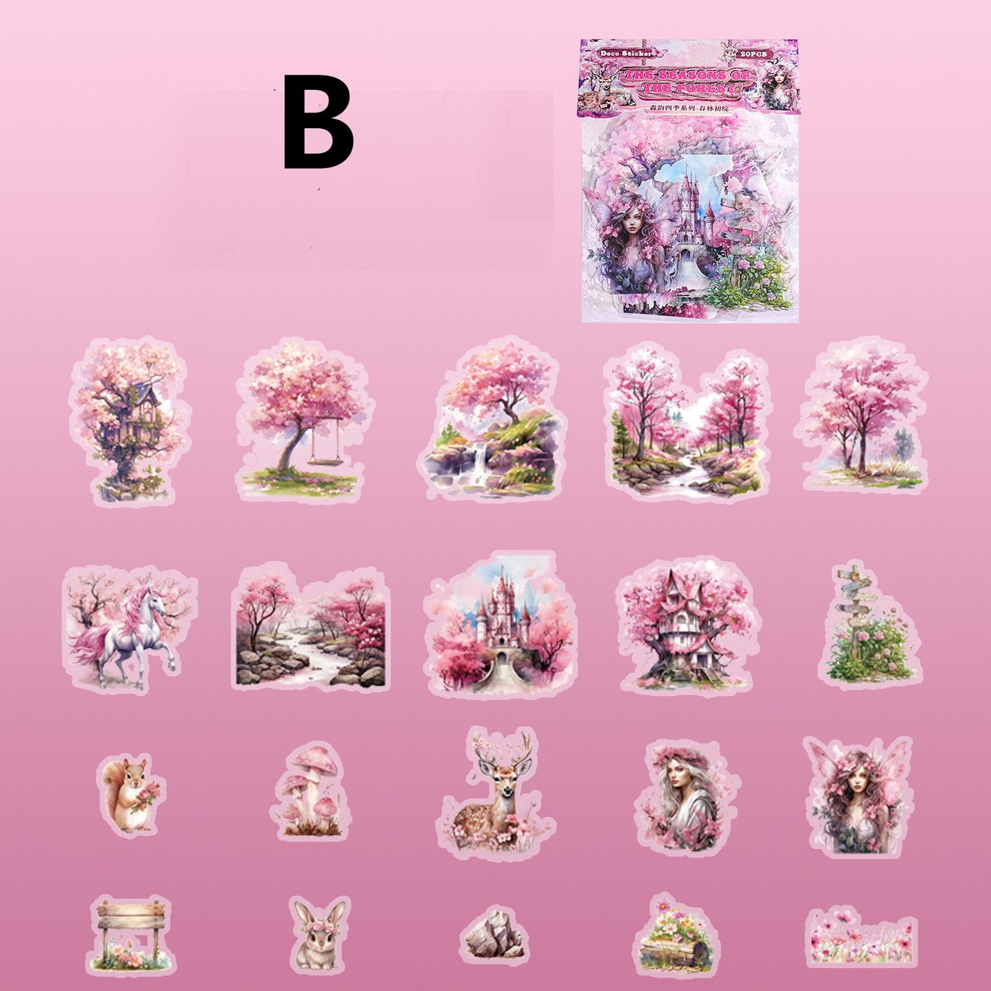 Seasons Forest Sticker 20pcs