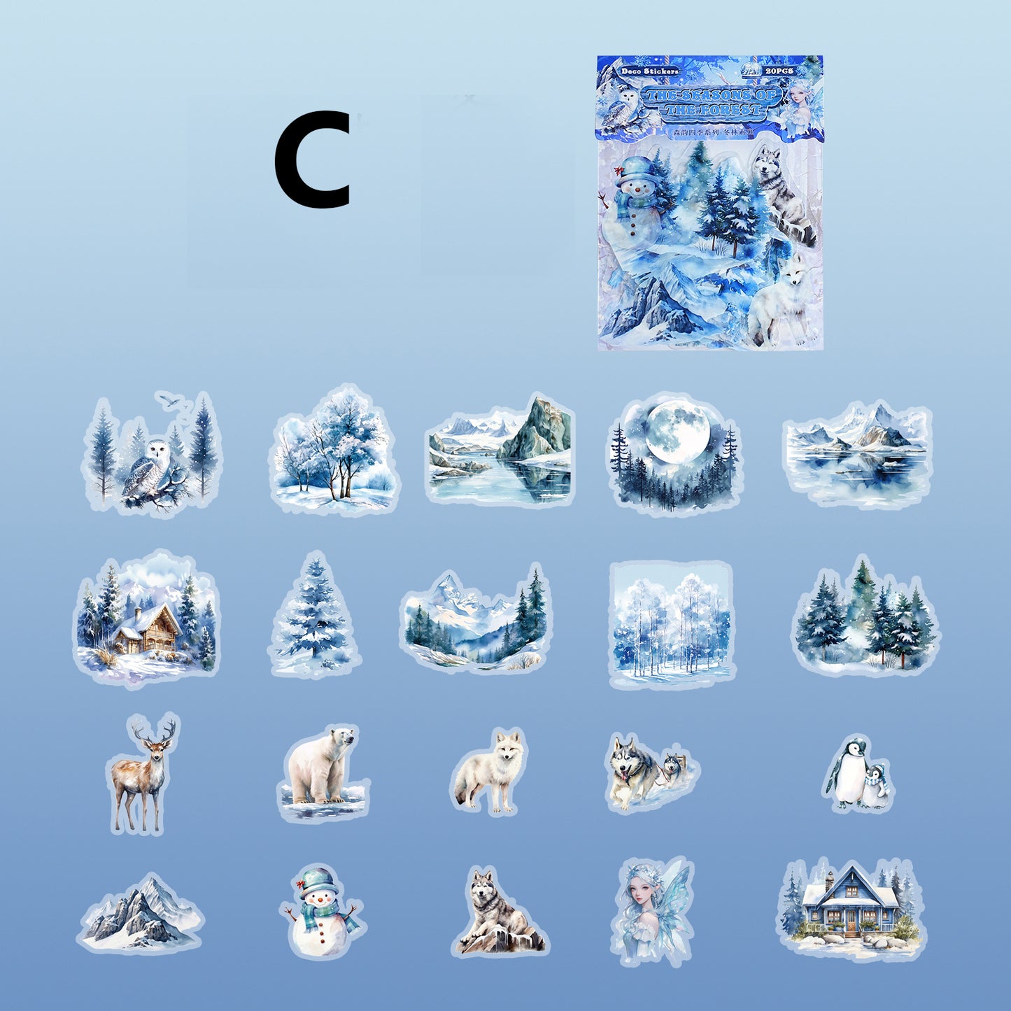 Seasons Forest Sticker 20pcs