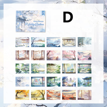 Seasons Painting Paper 50pcs