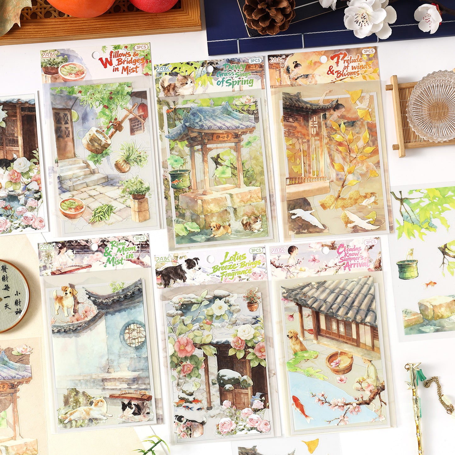Seasons of Blossoms Sticker 3pcs