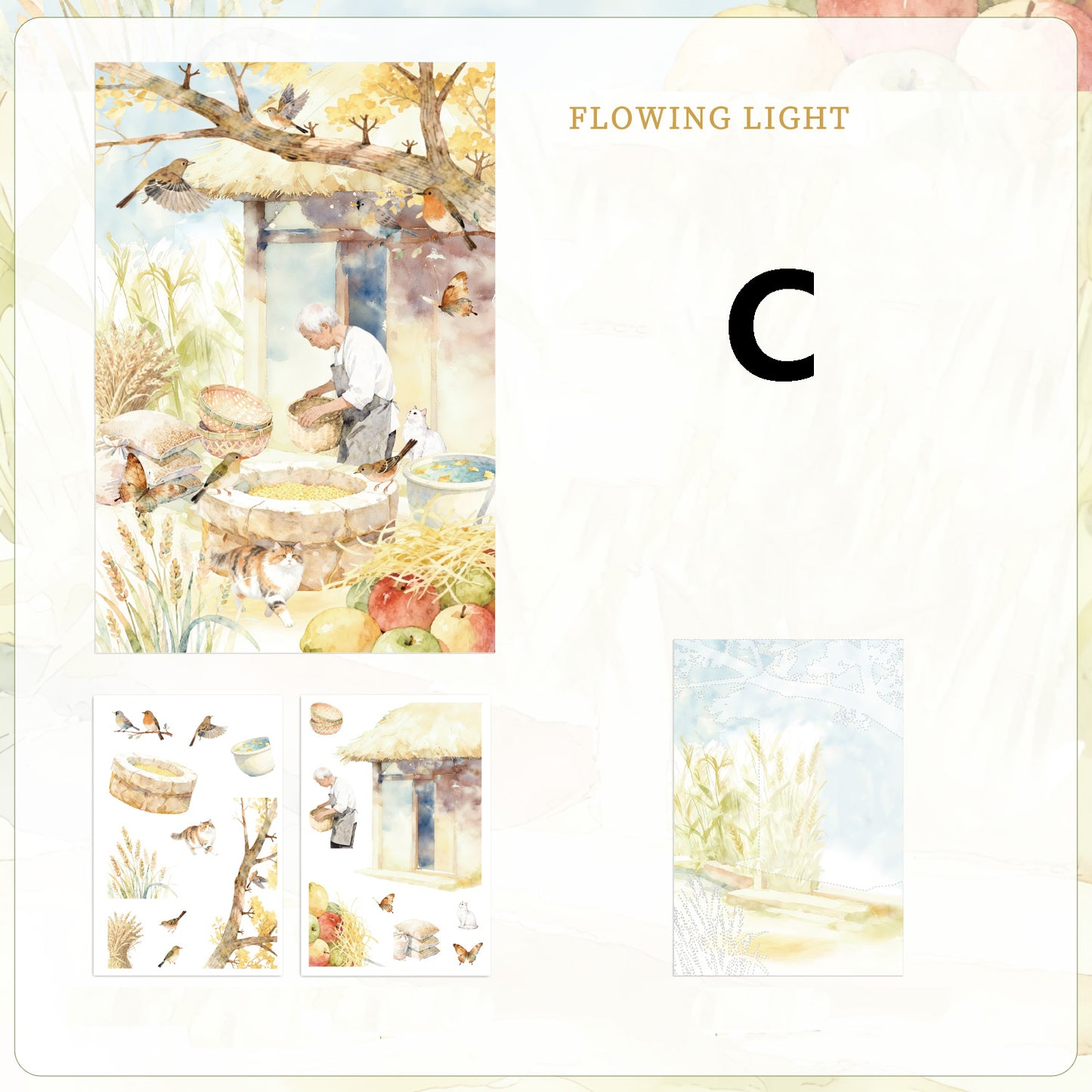 Seasons of Blossoms Sticker 3pcs