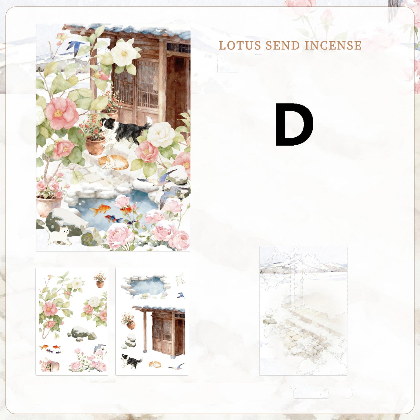 Seasons of Blossoms Sticker 3pcs