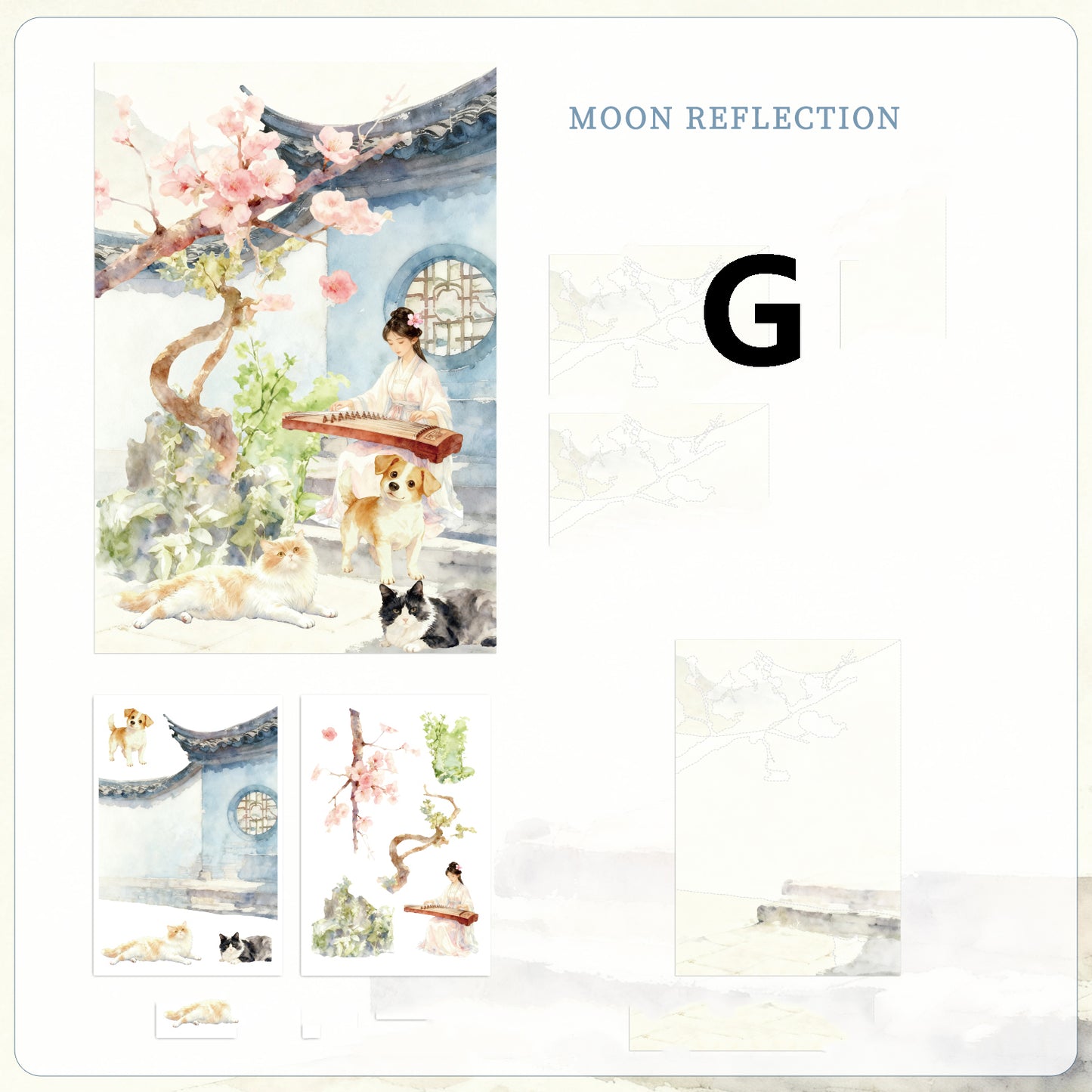 Seasons of Blossoms Sticker 3pcs