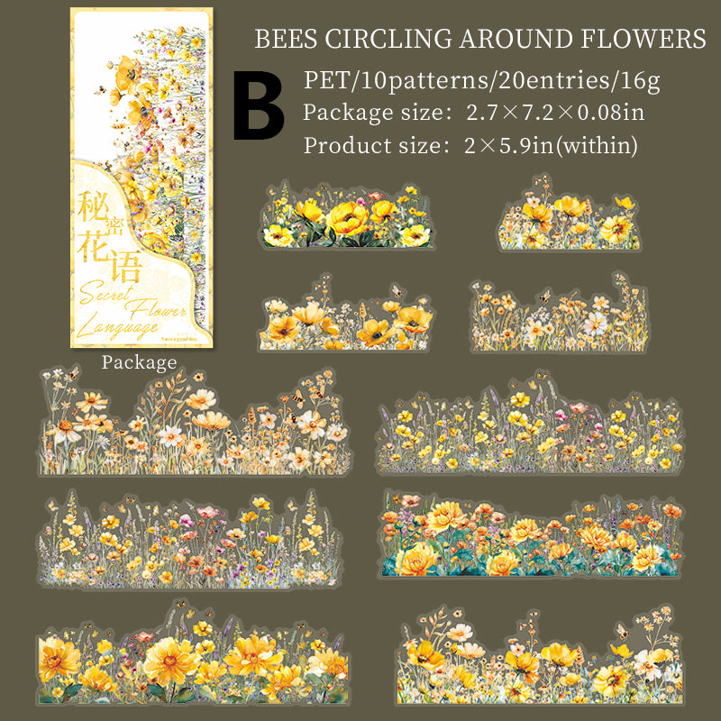 Secret Flower Language Sticker 20pcs