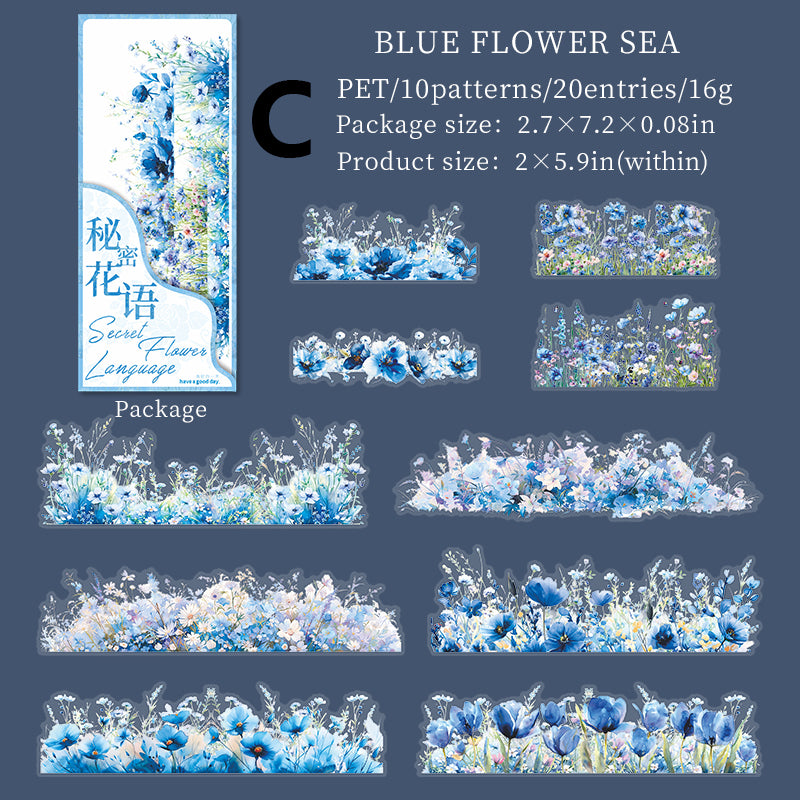 Secret Flower Language Sticker 20pcs