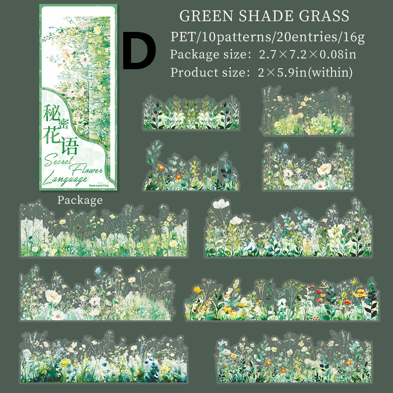 Secret Flower Language Sticker 20pcs