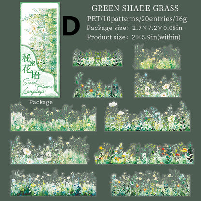 Secret Flower Language Sticker 20pcs