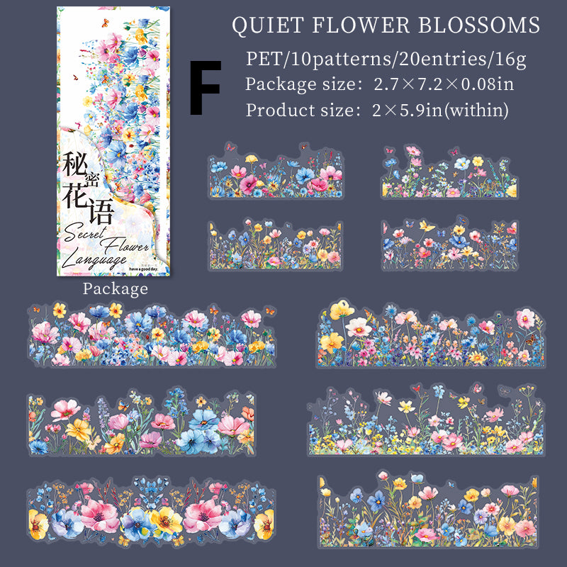 Secret Flower Language Sticker 20pcs