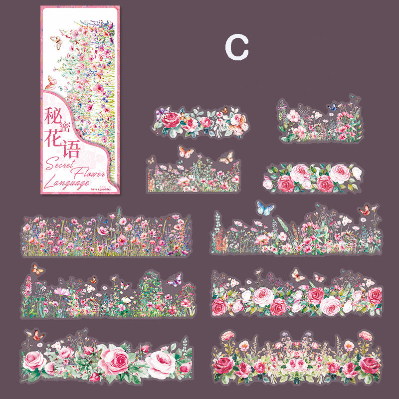 Secret Flower Language Stickers 20pcs