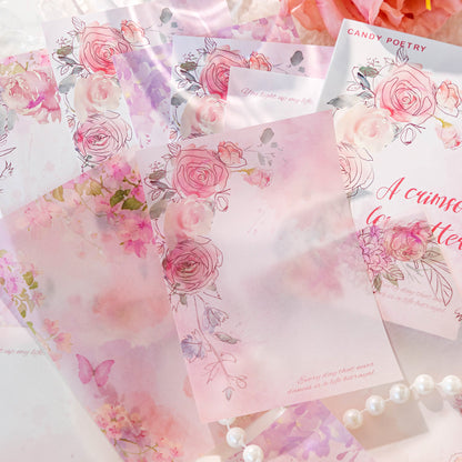 Series of Floral Letter Paper Sticker 30pcs