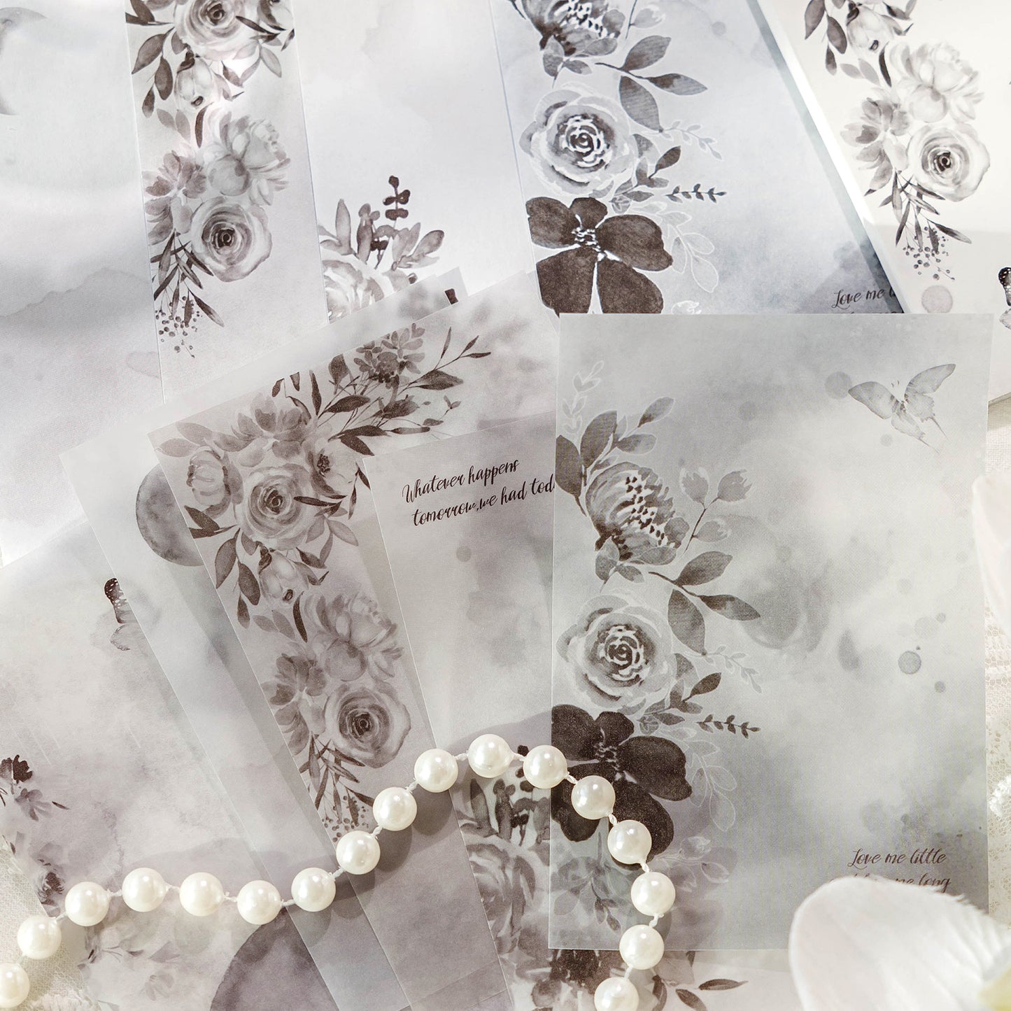 Series of Floral Letter Paper Sticker 30pcs