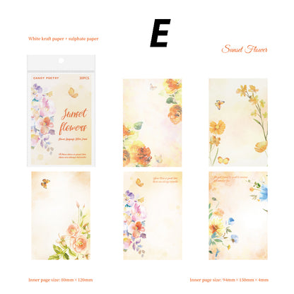 Series of Floral Letter Paper Sticker 30pcs