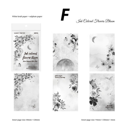 Series of Floral Letter Paper Sticker 30pcs