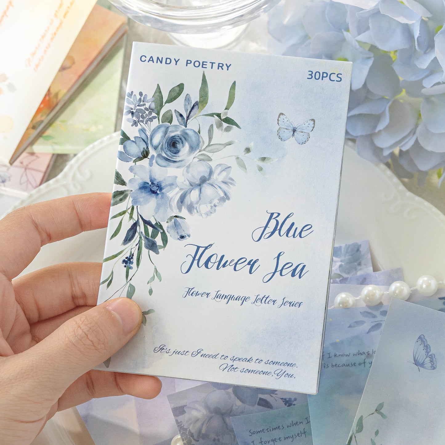 Series of Floral Letter Paper Sticker 30pcs