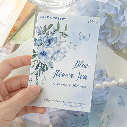 Series of Floral Letter Paper Sticker 30pcs