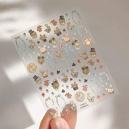 Shell-Light Rabbit Mini Stickers